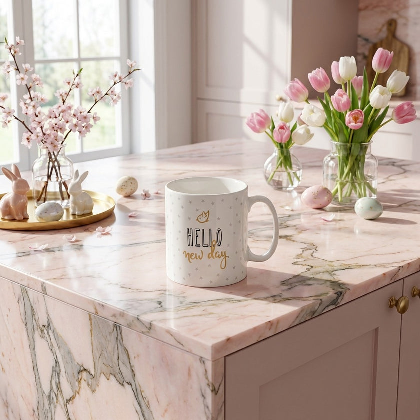 Cană porțelan Hello New Day