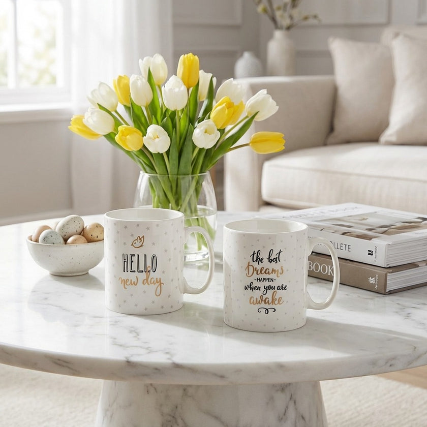 Cană porțelan Hello New Day