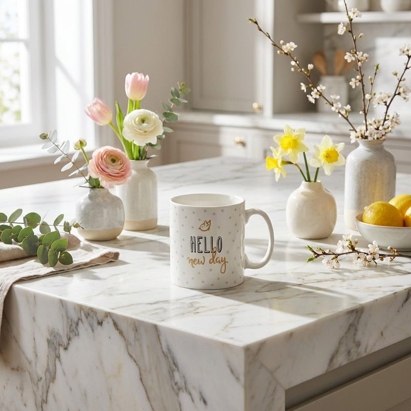 Cană porțelan Hello New Day