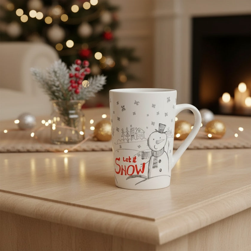 Cană de Crăciun cu om de zăpadă