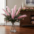 Ramură decorativă din pene roz