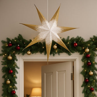 Stea decorativă aurie Crăciun