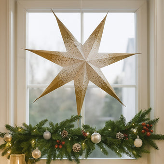 Stea decorativă aurie Crăciun