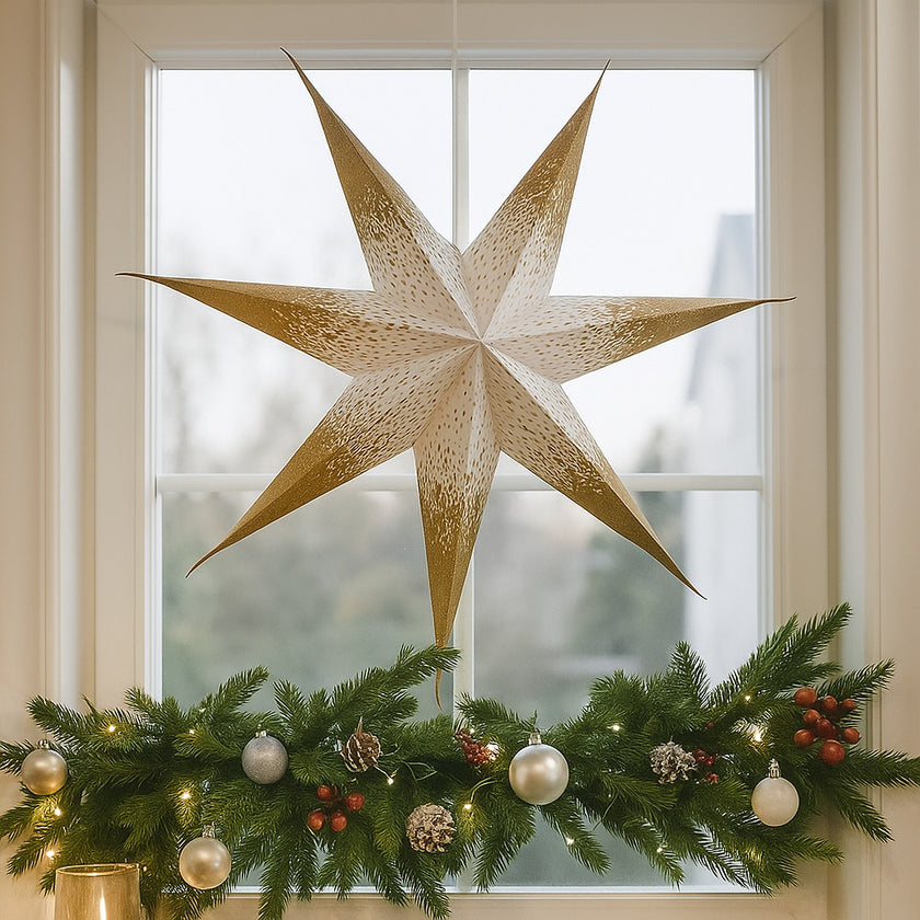 Stea decorativă aurie Crăciun