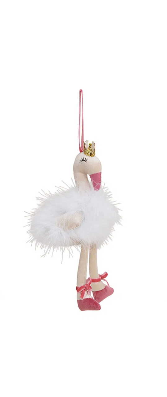 Ornament decorativ flamingo alb