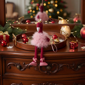 Ornament decorativ flamingo vișiniu