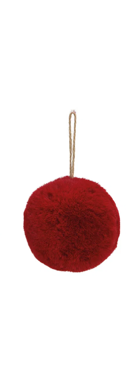 Glob Crăciun roșu pufos