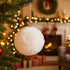 Glob Crăciun alb pufos