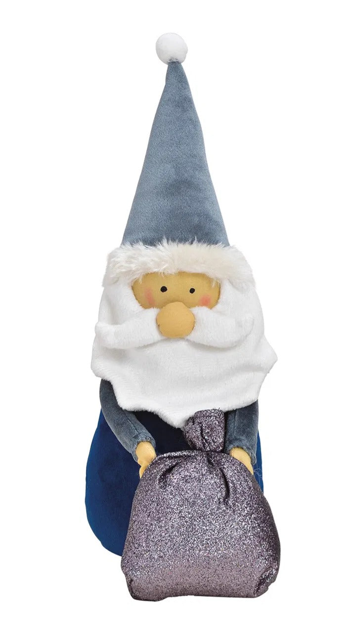 Figurină decorativă Moș Crăciun gri