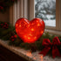 Inimă decorativă din sticlă cu lumini led