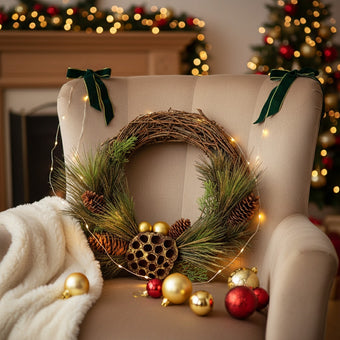 Coroniță Crăciun cu conuri 42cm