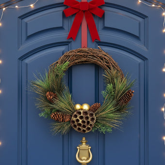 Coroniță Crăciun cu conuri 42cm