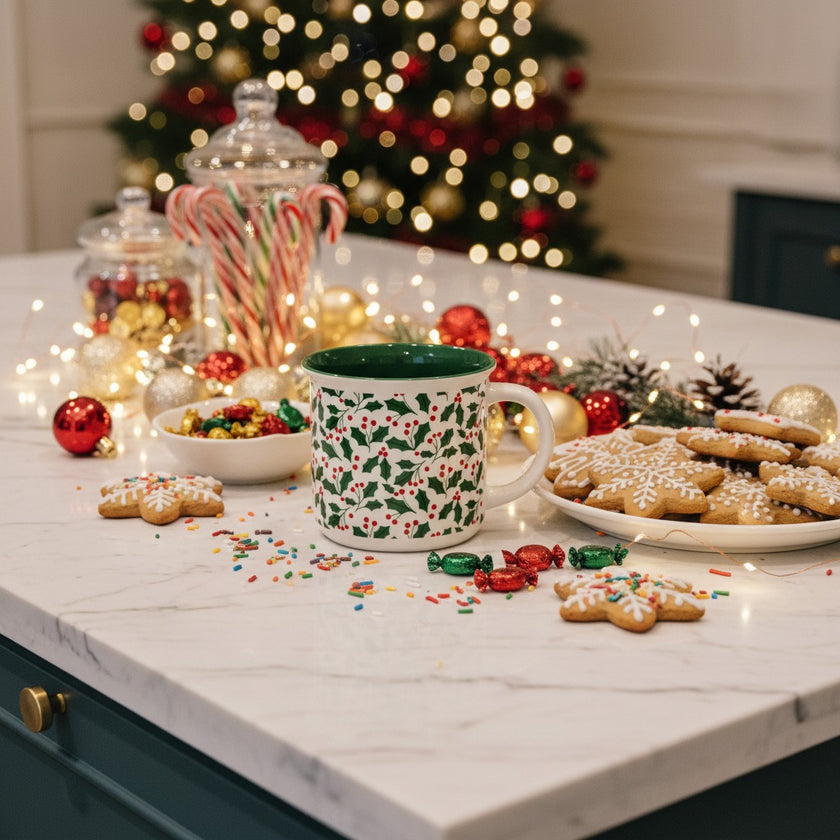 Cană de Crăciun cu vâsc