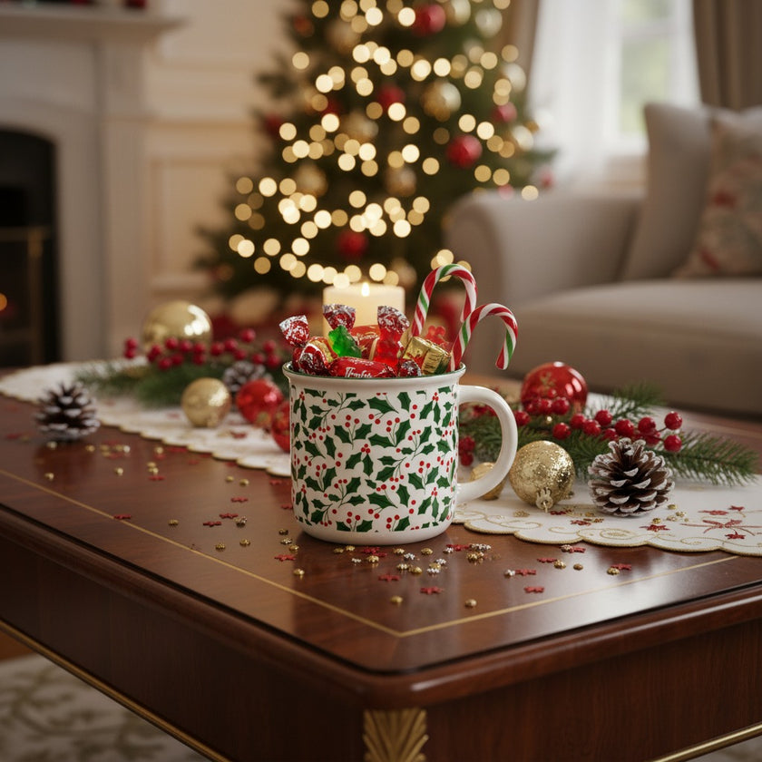 Cană de Crăciun cu vâsc