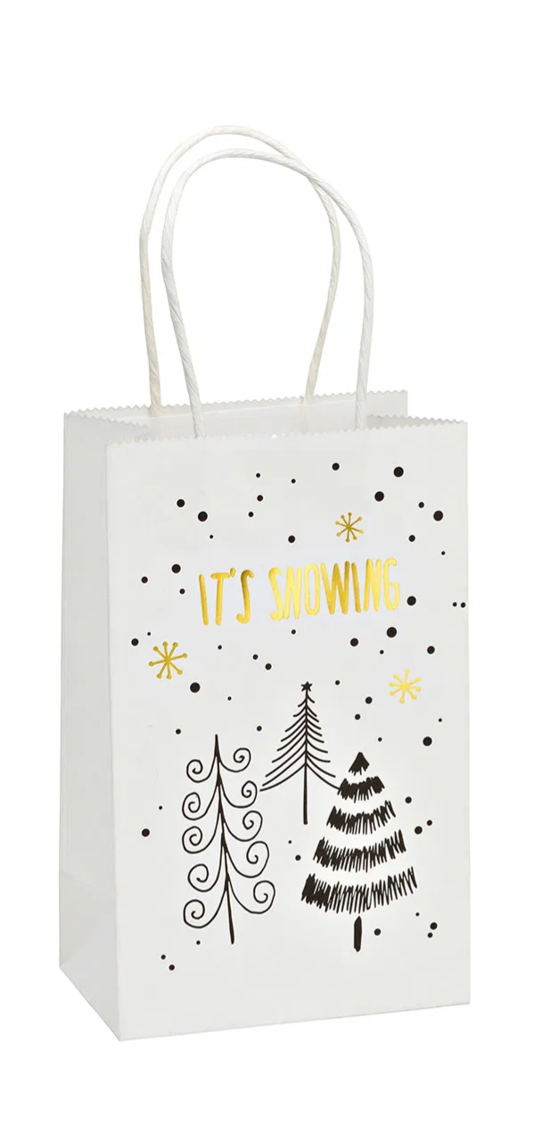 Pungă cadou Crăciun cu brazi