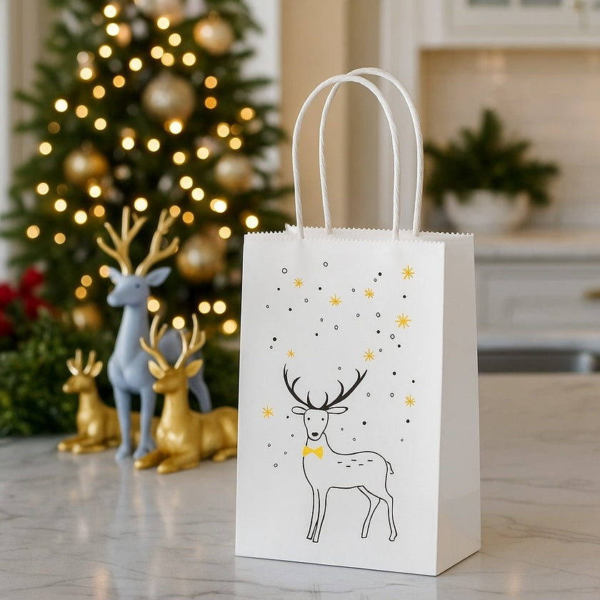 Pungă cadou Crăciun cu ren