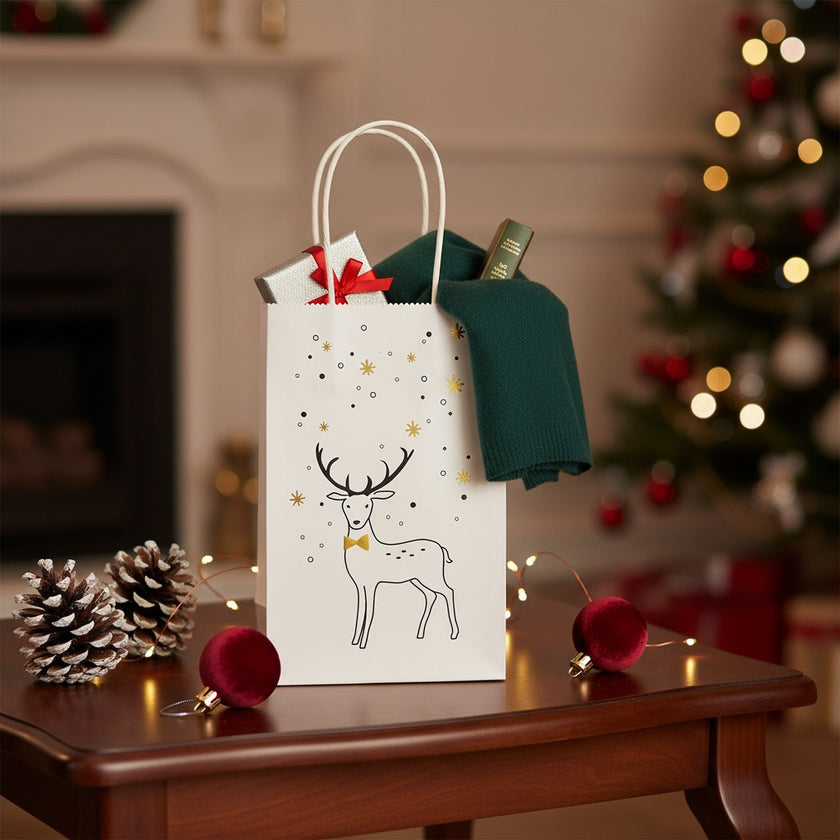 Pungă cadou Crăciun cu ren