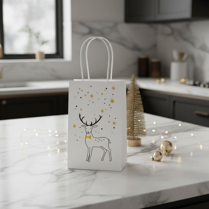 Pungă cadou Crăciun cu ren