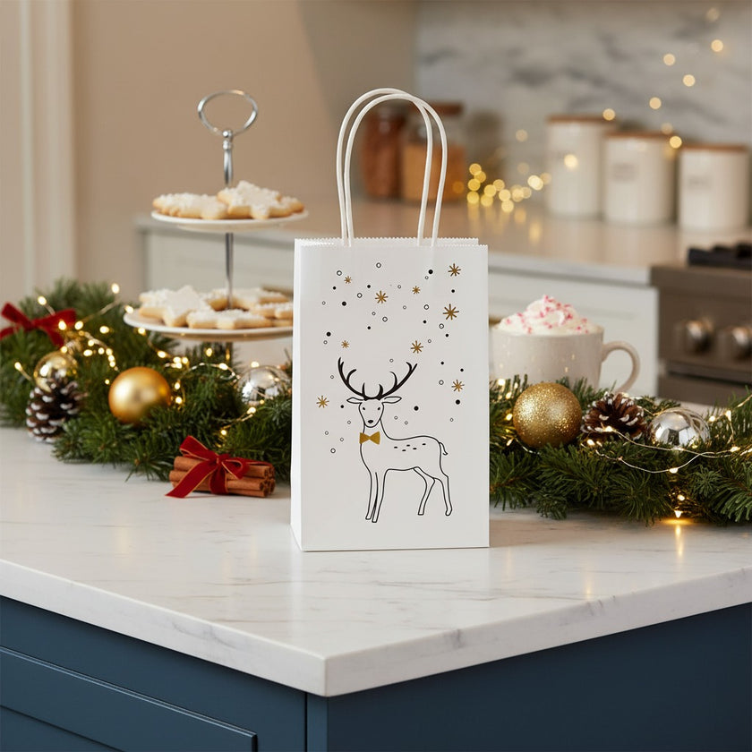 Pungă cadou Crăciun cu ren