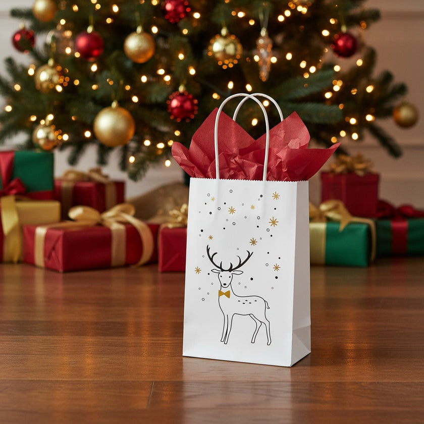 Pungă cadou Crăciun cu ren