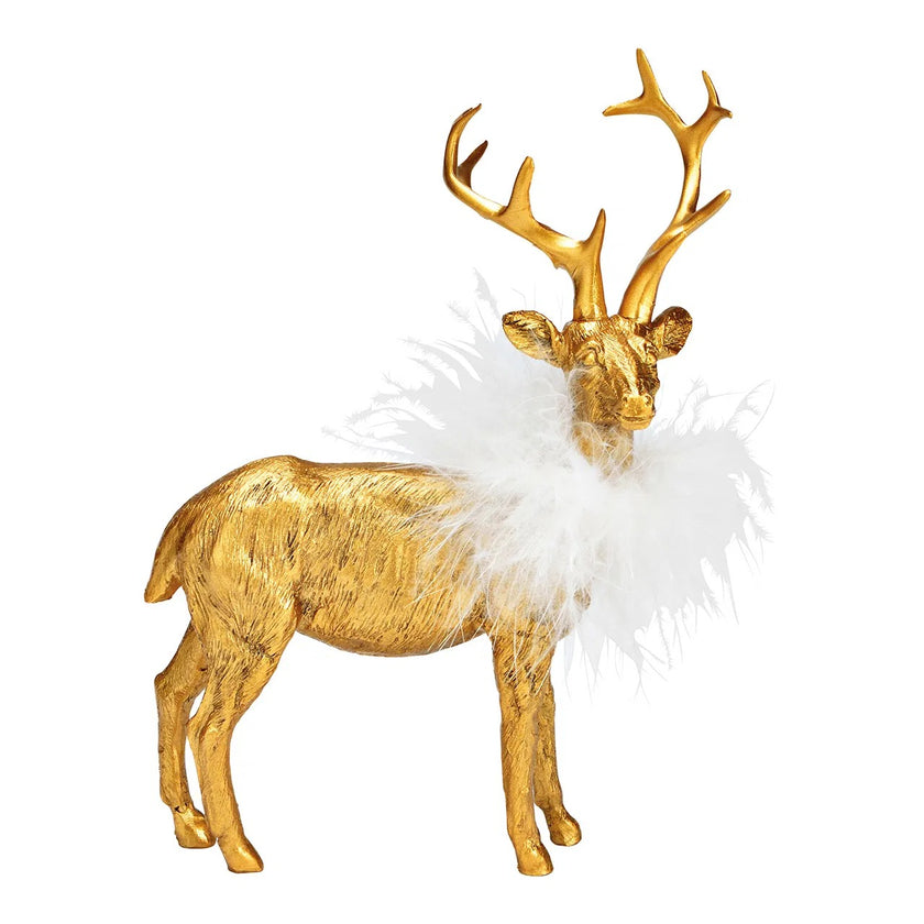 Ren decorativ auriu Crăciun