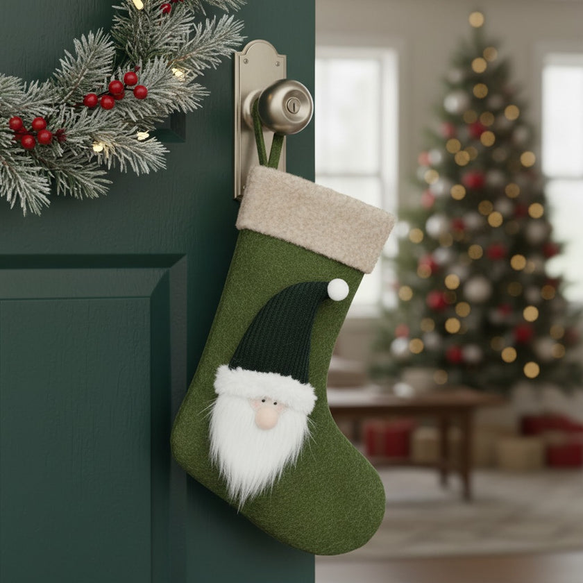 Șosetă cadouri de Crăciun verde