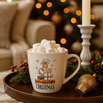 Cană de Crăciun cu cadouri