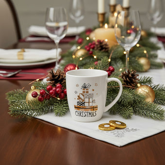 Cană de Crăciun cu cadouri