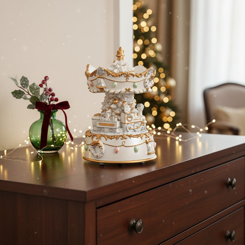 Carusel muzical rotativ Crăciun