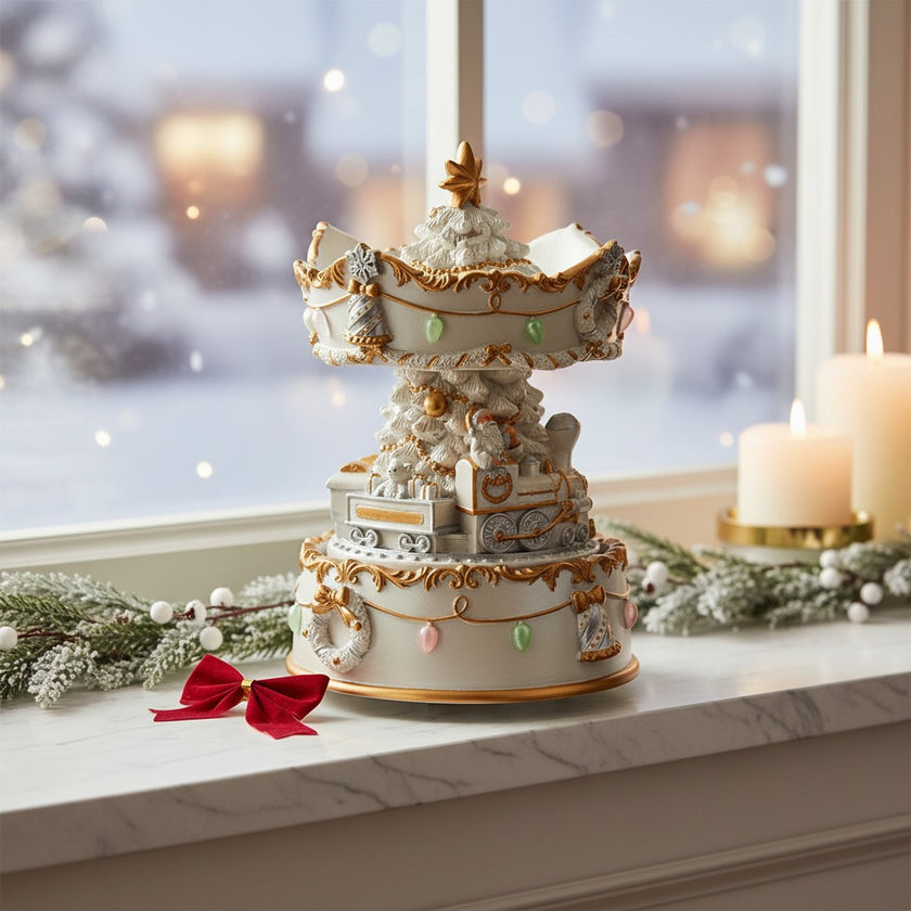 Carusel muzical rotativ Crăciun