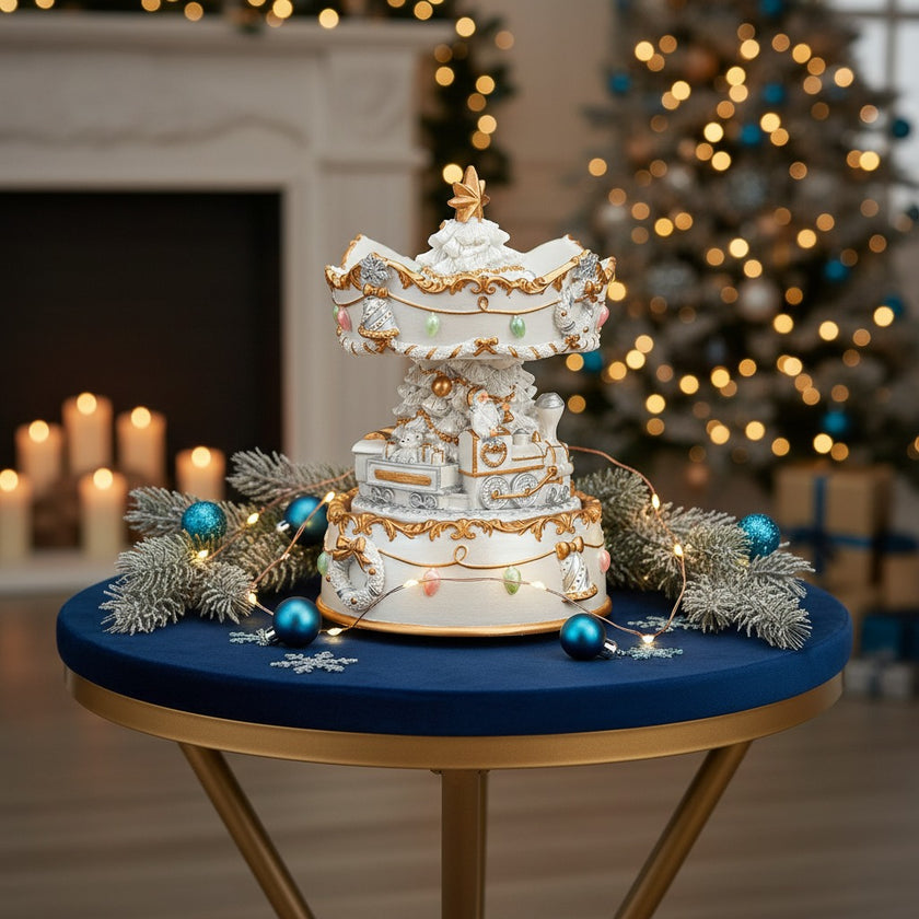 Carusel muzical rotativ Crăciun