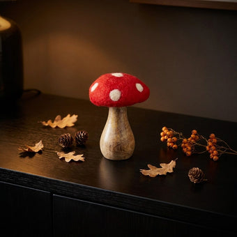 Ciupercă decorativă din lemn 14cm