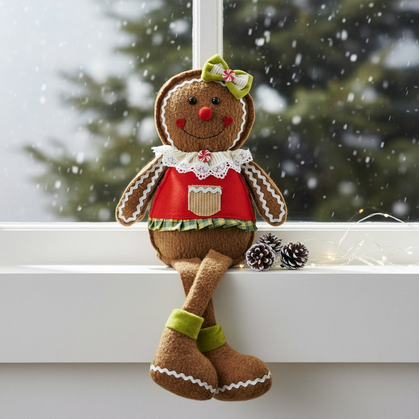 Figurină decorativă turtă dulce roșie 52cm