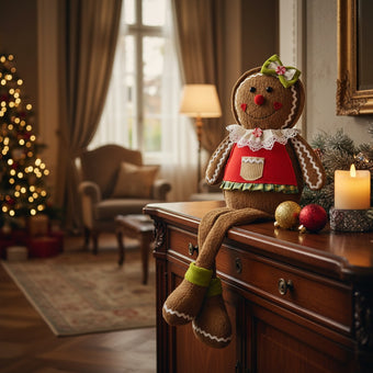 Figurină decorativă turtă dulce roșie 52cm