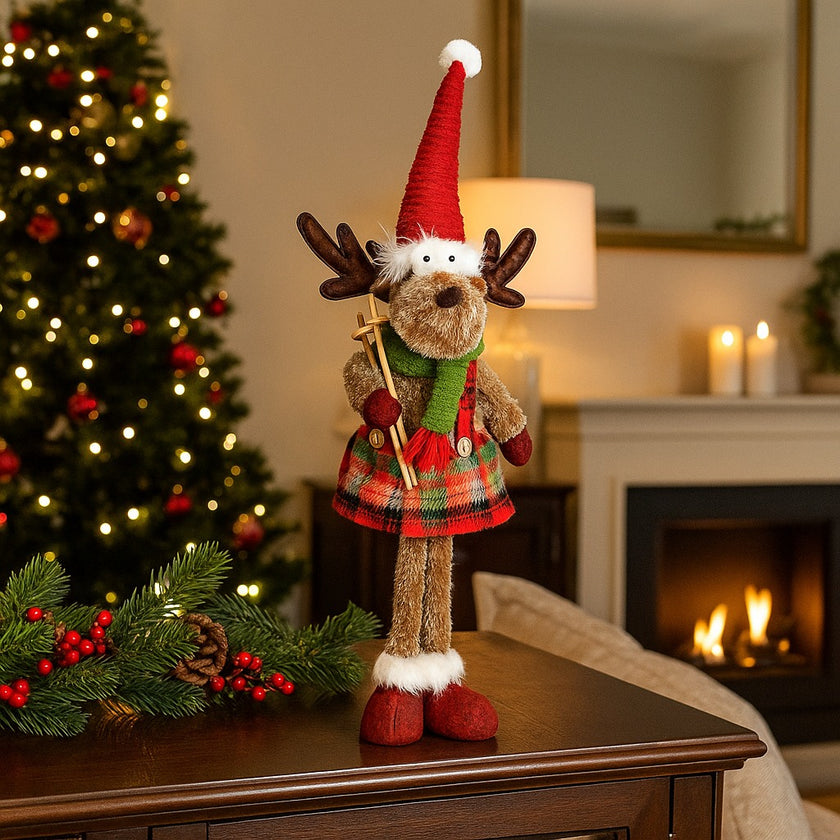 Figurină ren decorativ de Crăciun 58cm