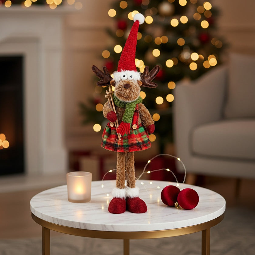 Figurină ren decorativ de Crăciun 58cm