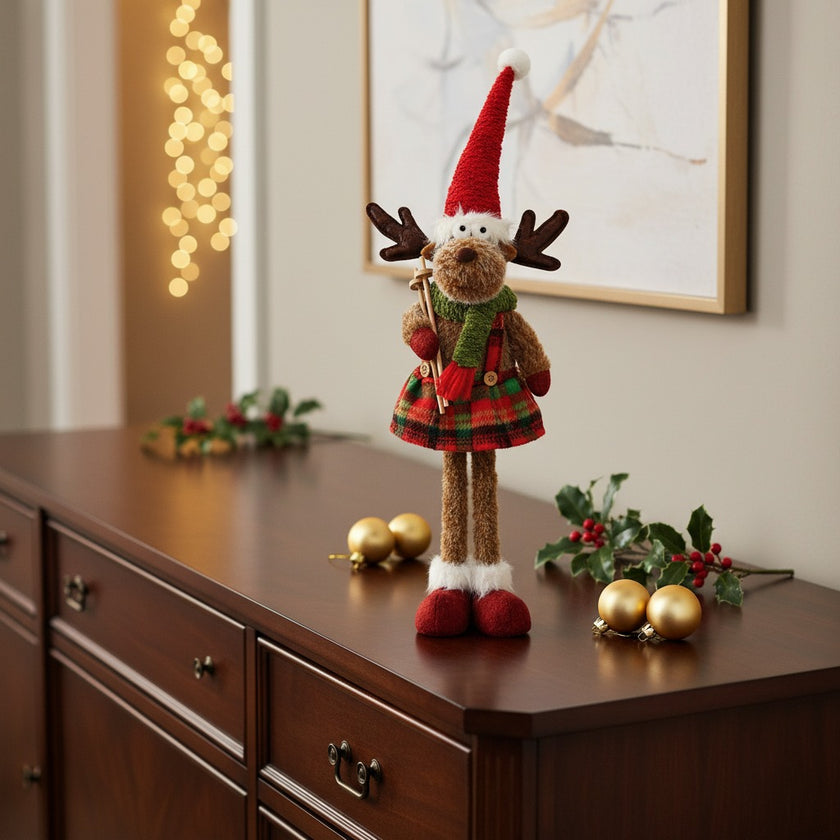 Figurină ren decorativ de Crăciun 58cm