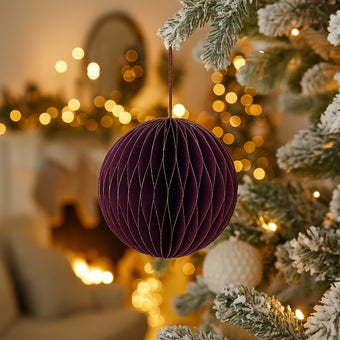 Glob Crăciun din hârtie fagure 13cm