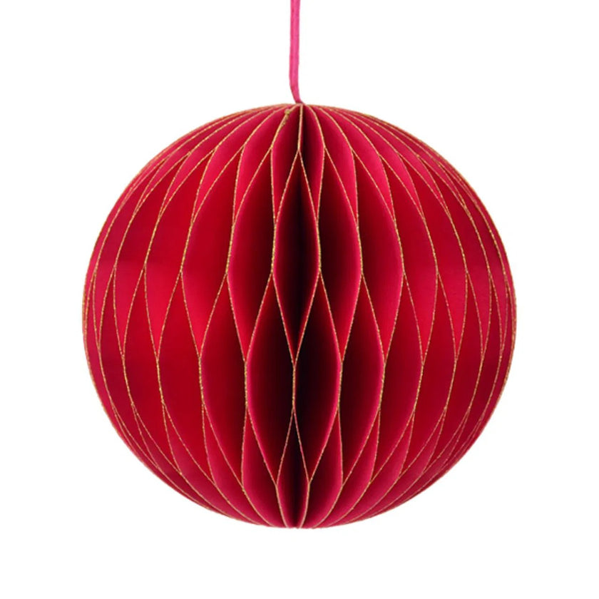 Glob Crăciun din hârtie fagure 9cm