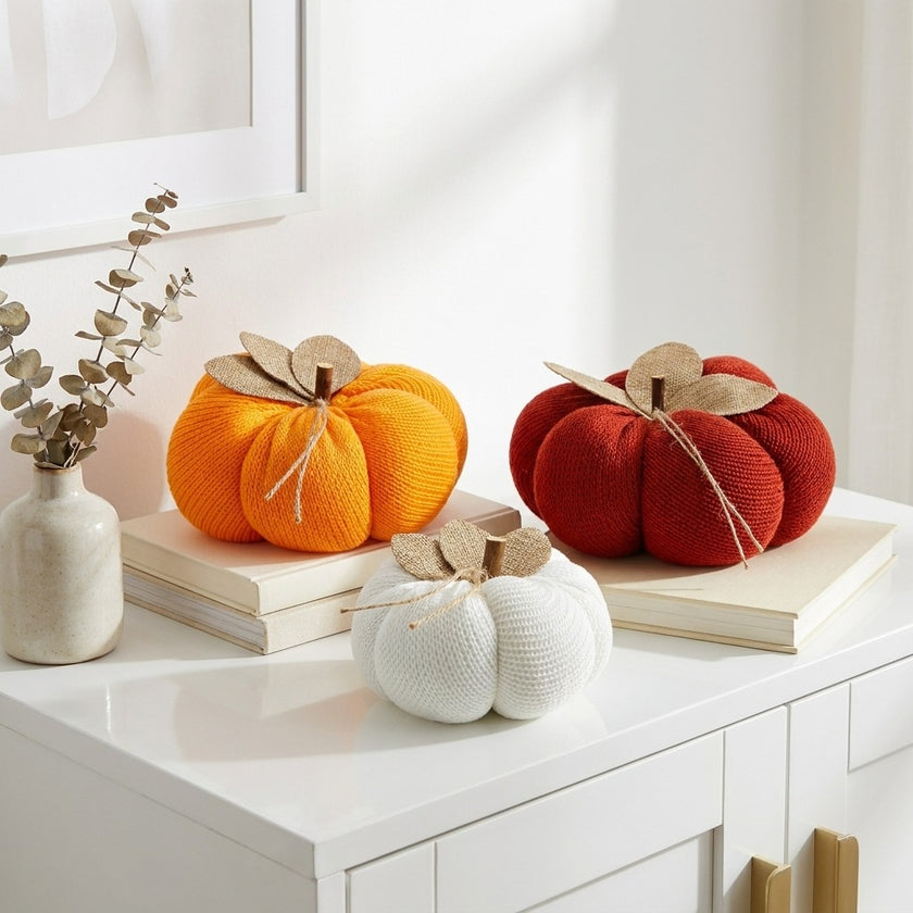 Set 3 dovleci decorativi toamnă