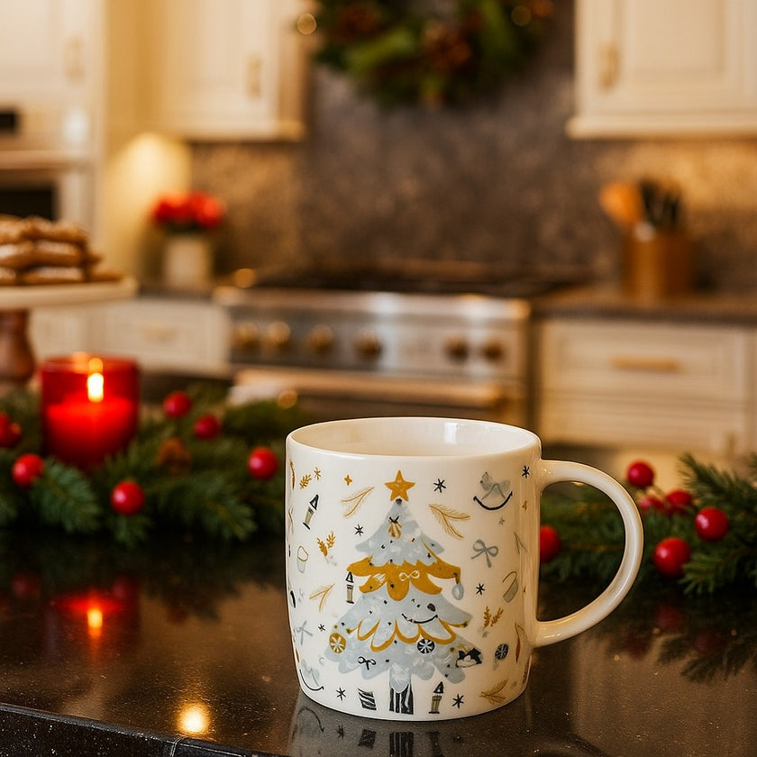 Cană de Crăciun cu brad