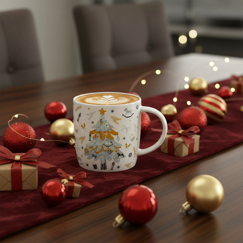 Cană de Crăciun cu brad