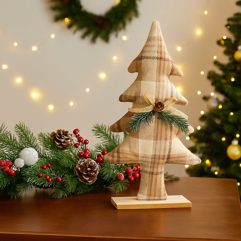 Brad decorativ textil Crăciun