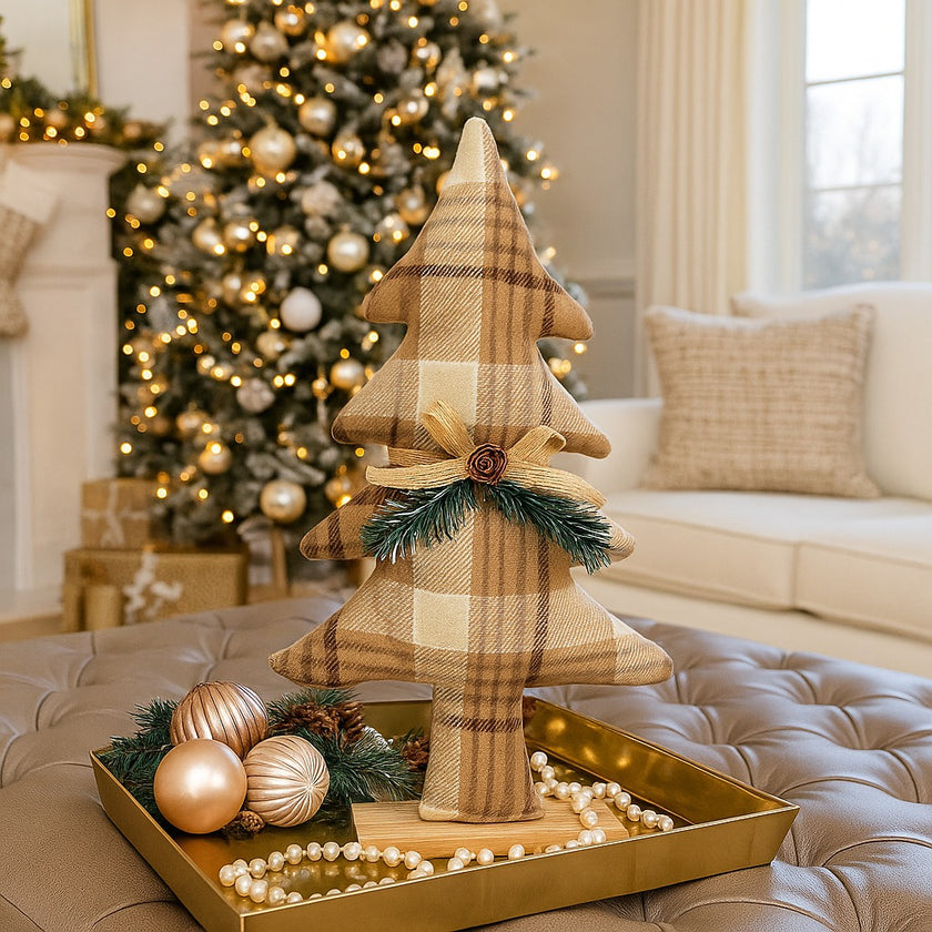 Brad decorativ textil Crăciun