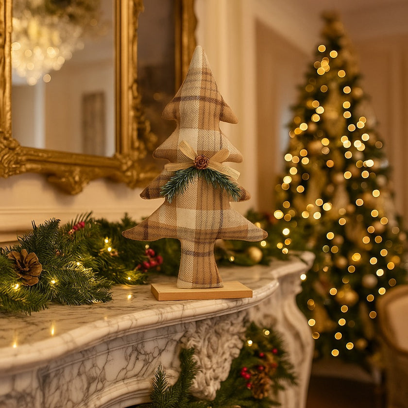 Brad decorativ textil Crăciun