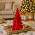 Brad decorativ roșu din catifea 17cm