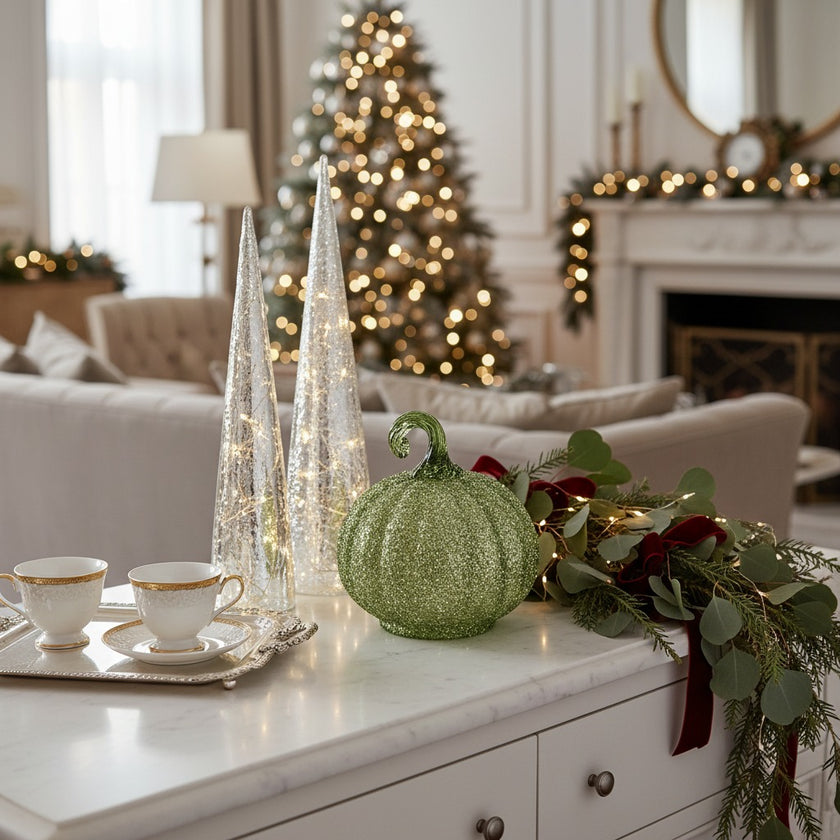 Dovleac decorativ din sticlă