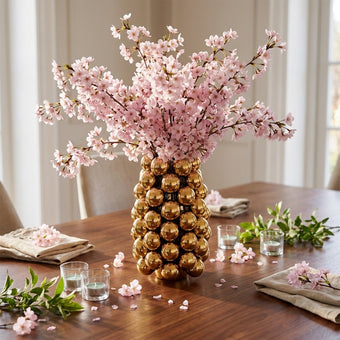 Vază bubble aurie din porțelan 24cm