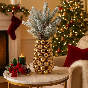 Vază bubble aurie din porțelan 24cm