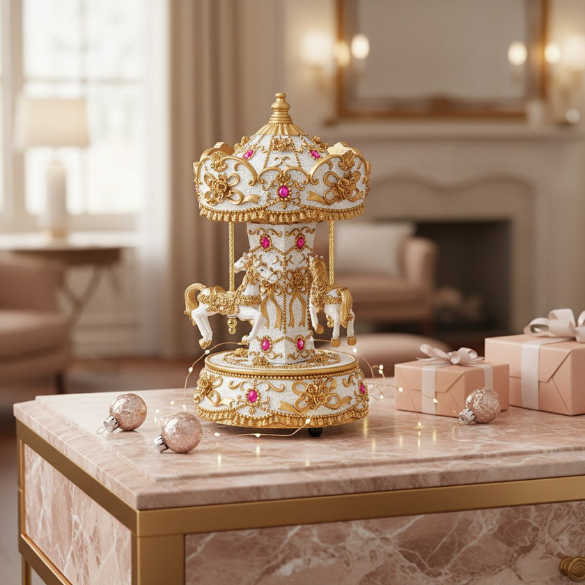 Carusel muzical rotativ Crăciun